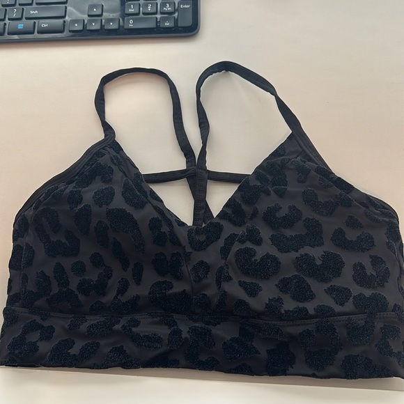 Balance Athletica (now vitality) black leopard sports bra. Size small - Picture 3 of 4